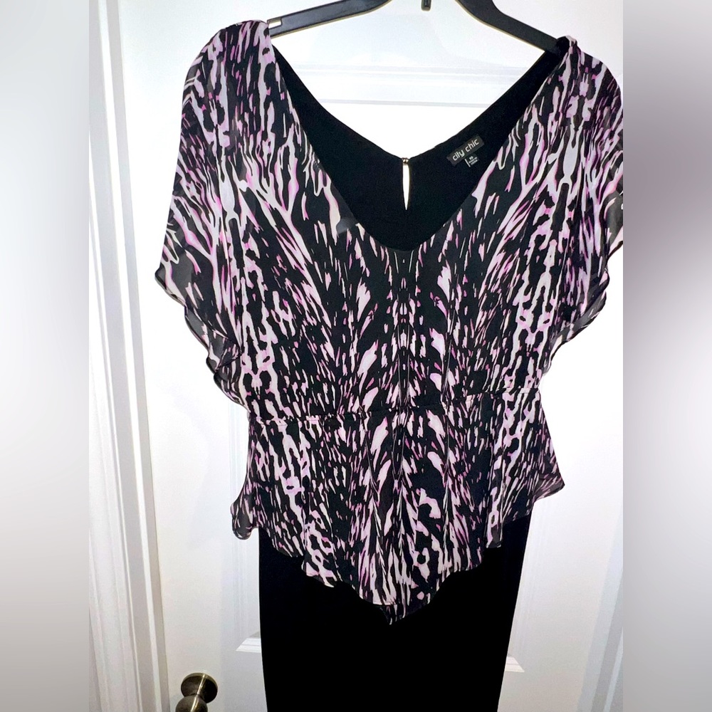 City Chic Mid Length Peplum Dress